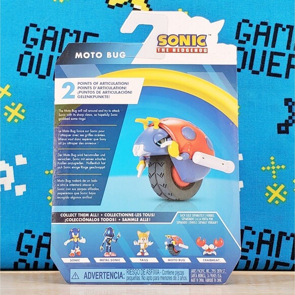 Jakks Pacific Sonic the Hedgehog MOTO BUG 2.5" GO SEGA Collectible Action Figure - Picture 4 of 9